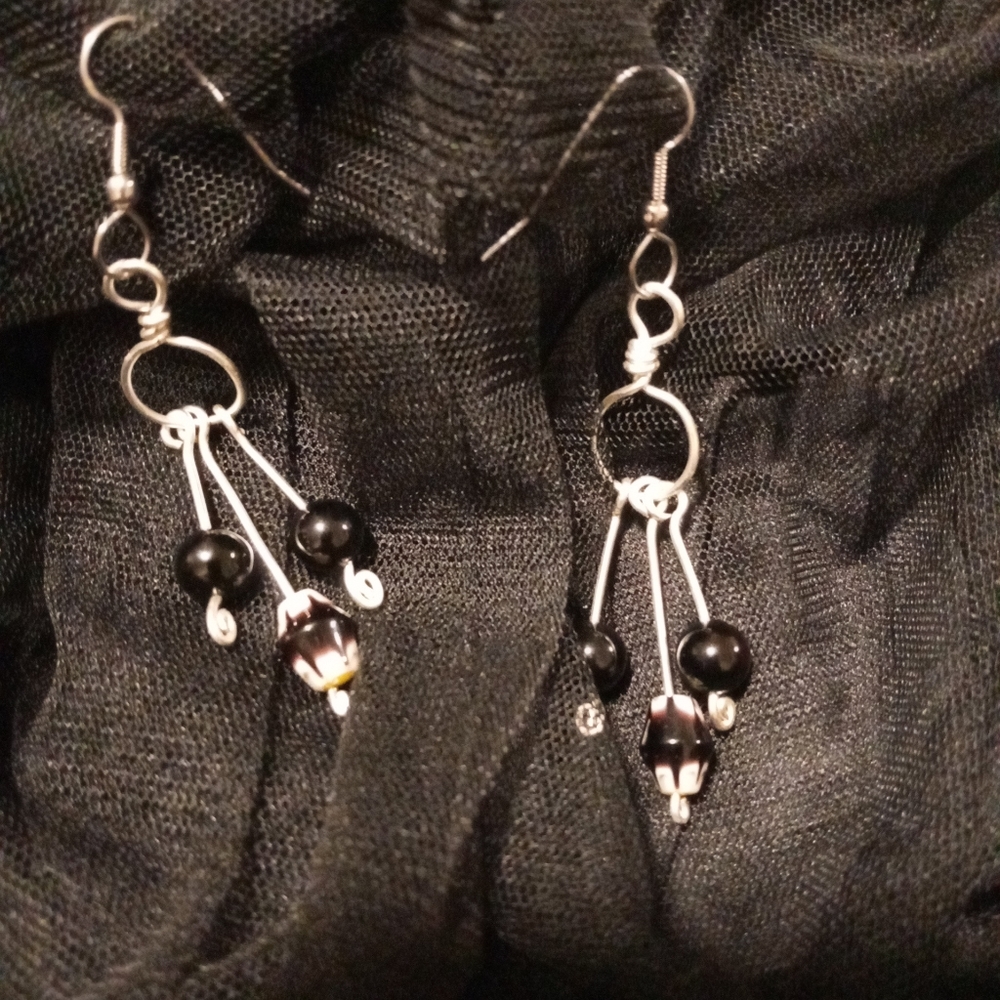 Artistry earrings silver with multi dangle
